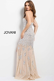 Jovani 4247 #16 Silver/Nude thumbnail